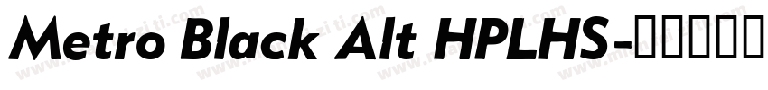 Metro Black Alt HPLHS字体转换